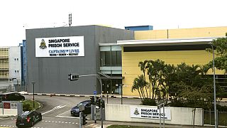 Singapore Prison Service visitor entrance is seen Wednesday, April 26, 2023