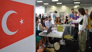 Turkish citizens living abroad vote for elections