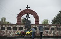 Le monument en hommage aux victimes de Tchernobyl, le 26 avril 2023