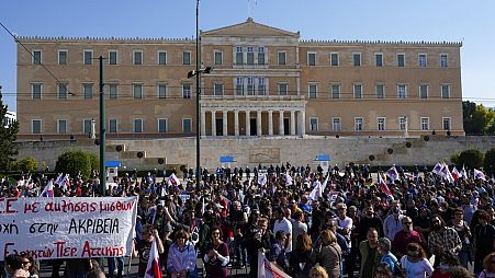 Concentración de trabajadores en Syntagma - imagen de archivo