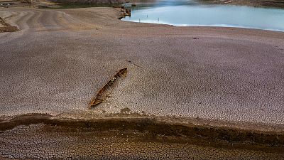  View of the Sau reservoir, about 100 km north of Barcelona, Spain.