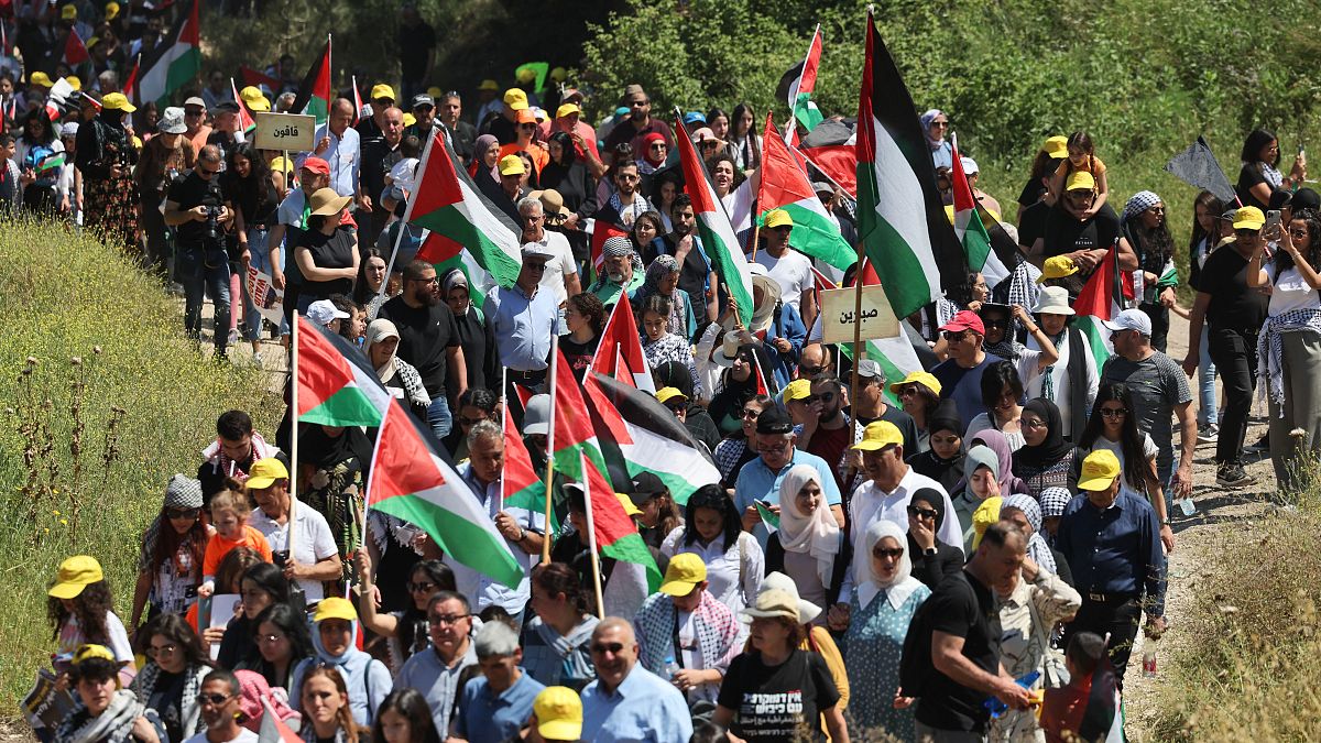 مسيرة العودة الفلسطينية في قرية اللجون "كيبوتس مجدو" شمال إسرائيل
