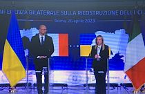 Sommet sur la reconstruction de l'Ukraine, à Rome, le 26 avril 2023