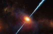 تصویر یک اختروَش، که طبق تحقیقات جدید به هنگام برخورد دو کهکشان مشتعل می‌شود