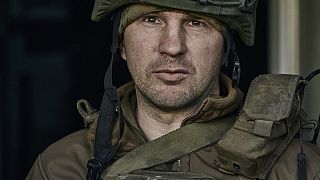 Ein ukrainischer Soldat in Bachmut, 26. April 2023.