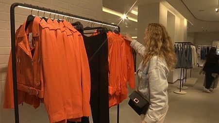 A Moscow shopper at new store Maag, a replacement for Zara.