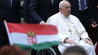 Papa Francesco nel corso della sua visita in Ungheria