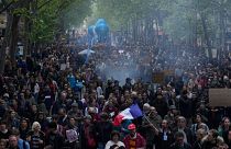 اعتراضات روز جهانی کارگر در پاریس فرانسه