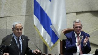 رئيس مجلس النواب الأمريكي كيفين مكارتي يصل إلى البرلمان الإسرائيلي لعقد اجتماعات مع نظيره الإسرائيلي. 2023/04/30