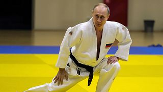 ولادیمیر پوتین در لباس جودوی تیم ملی روسیه