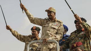 محمد حمدان دقلو، قائد قوات الدعم السريع عقب تجمع عشائري في ولاية نهر النيل، السودان يوم السبت 13 يوليو 2019
