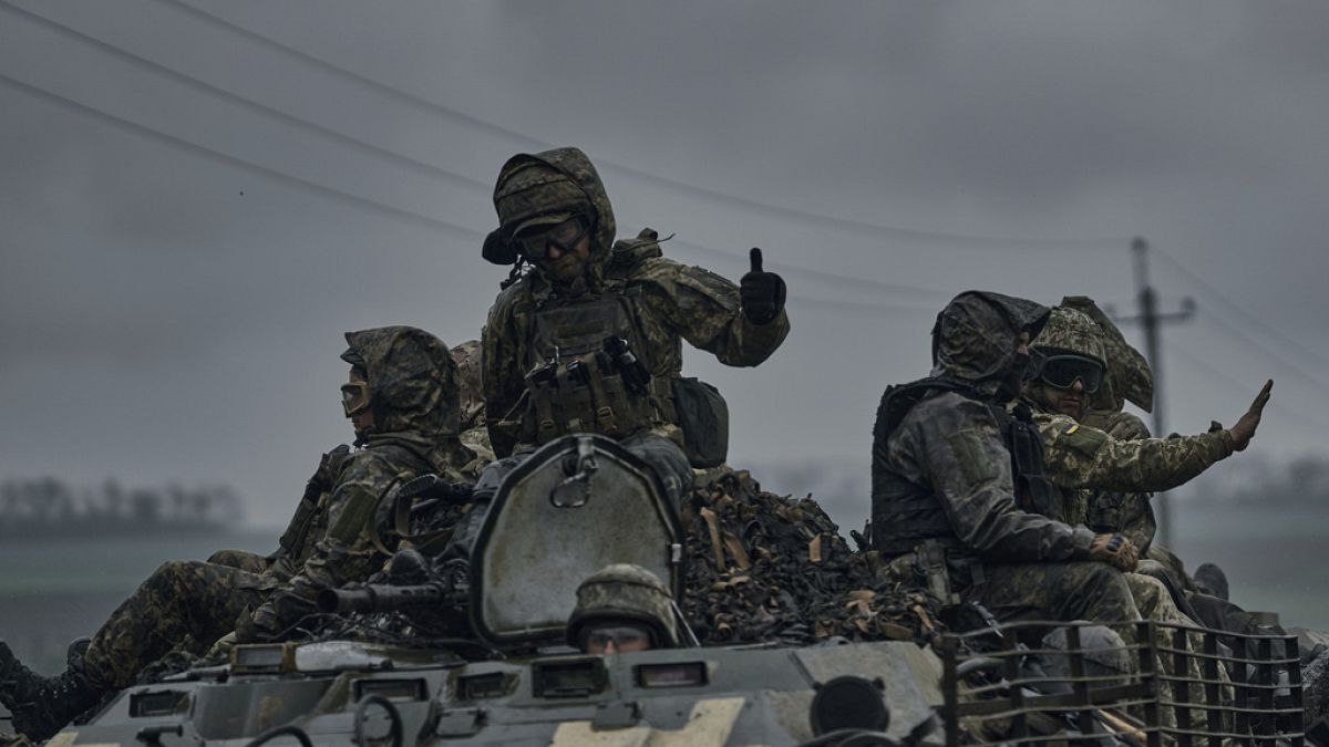 A Ukrainian soldier fires an RPG during his training at the frontline positions near Vuhledar, Donetsk region, Ukraine. 