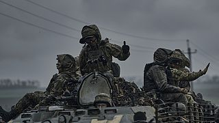 A Ukrainian soldier fires an RPG during his training at the frontline positions near Vuhledar, Donetsk region, Ukraine. 