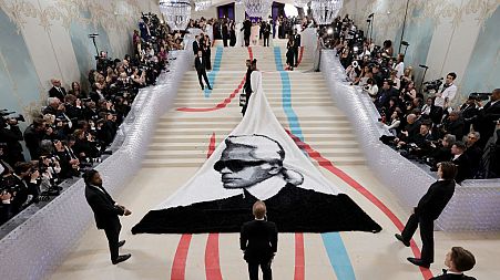 Jeremy Pope pays tribute to Karl Lagerfeld at 2023's Met Gala in New York