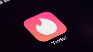 FILE - This Tuesday, July 28, 2020, file photo shows the icon for the Tinder dating app on a device in New York.