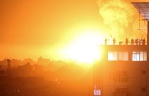 Luftangriffe der israelischen Armee auf den palästinensischen Gazastreifen
