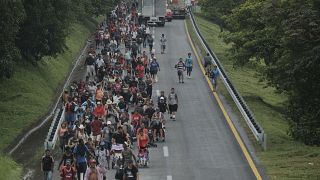مهاجران در مرز مکزیک 