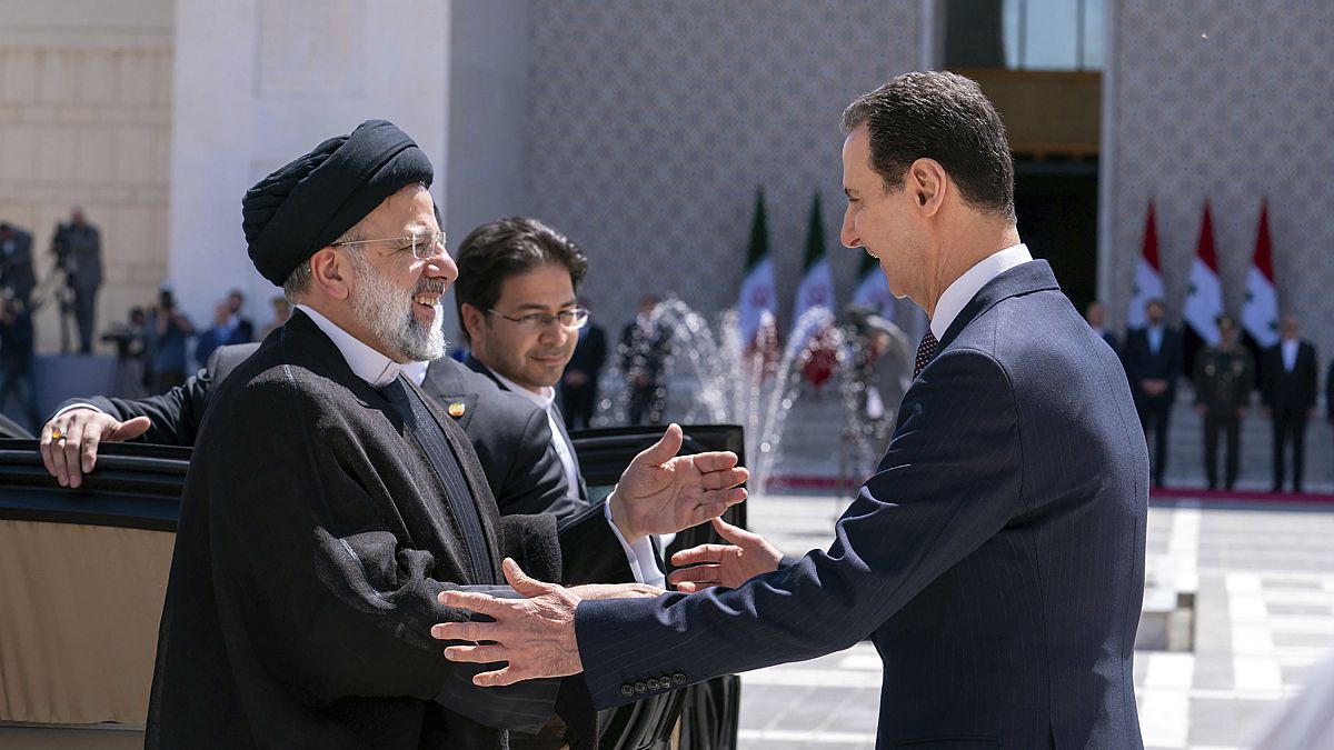 الرئيس السوري بشار الأسد يستقبل نظيره الإيراني إبراهيم رئيسي في دمشق 03/05/2023