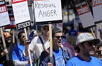 Writers striking in Los Angeles