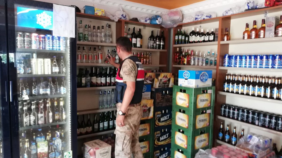 Jandarma,alkol denetlemesi yapıyor