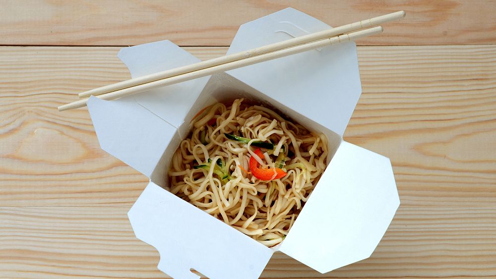 chinese noodles in a box