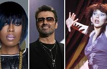From left to right: Missy Elliott, George Michael and Kate Bush - all inductees in the Rock & Roll Hall of Fame Class of 2023