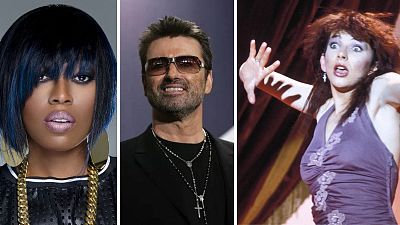 From left to right: Missy Elliott, George Michael and Kate Bush - all inductees in the Rock & Roll Hall of Fame Class of 2023