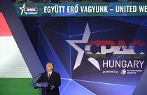 Orbán Viktor a CPAC Hungary nyitónapján mond beszédet Budapesten