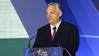 Il primo ministro ungherese Viktor Orbán alla Cpac di Budapest
