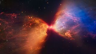 Una imagen del espacio captada por el telescopio James Webb.