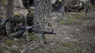 A Finnish soldier during a manœuvre.