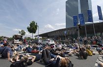 Archív fotó: német diákok klímasztrájkja Frankfurtban