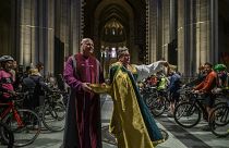 Benção das bicicletas na Catedral de São Pedro