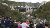 A motorway bridge in western Germany was successfully demolished on Sunday