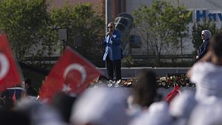 Recep Tayyip Erdogan, durante su mitin en Estambul, el 7 de mayo de 2023