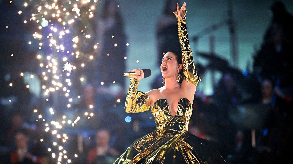 Katy Perry performs during the concert at Windsor Castle 