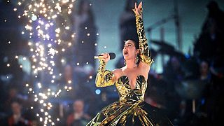 Katy Perry performs during the concert at Windsor Castle
