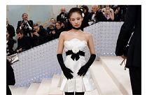 Blackpink's Jennie Kim wears a white Chanel dress at the Met Gala