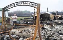 Последствия лесного пожара в Дрейтон-Валли, провинция Альберта