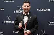 Lionel Messi, premio al deportista del año en los Laureus Sports Awards, en París (Francia), el lunes 8 de mayo de 2023.