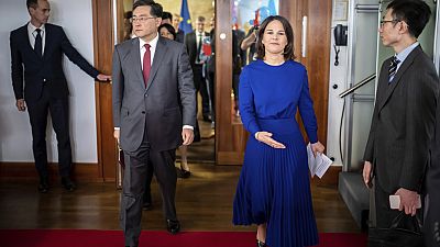 Germany's Foreign Minister Annalena Baerbock and her counterpart, Qin Gang, Foreign Minister of China, Berlin, May 9 2023
