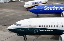  طائرة Ryanair 737-8-200 و ساوثويست آيرلاينز737-8 وطائرة اختبار طيران من طراز بوينغ  737-7 في ولاية سياتل الأمريكية. 2023/02/28 