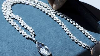 A diamond necklace which belonged to the late Austrian billionaire Heidi Horten