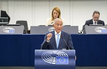 O Presidente de Portugal, Marcelo Rebelo de Sousa, fez o seu segundo discurso no Parlamento Europeu desde que tomou posse, em 2016