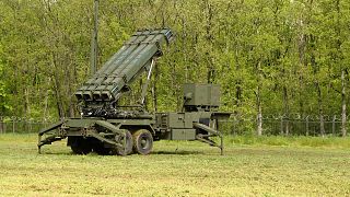 Sistema de misiles Patriot en un campo de entrenamiento de Rumania.