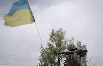 Members of a Ukrainian air-defence unit demonstrate their work near Kyiv on Monday, May 8, 2023. 