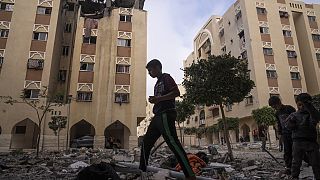 Les dégâts après une frappe à Khan Younis, bande de Gaza, le 11 mai 2023