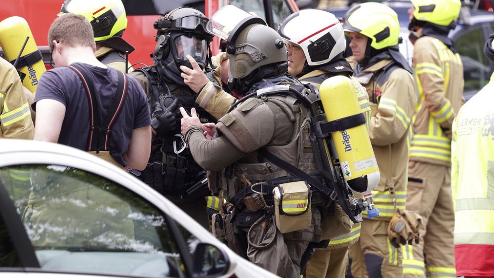 A dozen first responders were injured in an explosion at a German flat