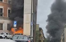 Schwarzer Rauch nach der Explosion in Mailand