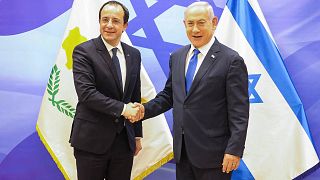 رئيس الوزراء الإسرائيلي بنيامين نتنياهو والرئيس القبرصي نيكوس كريستودوليدس